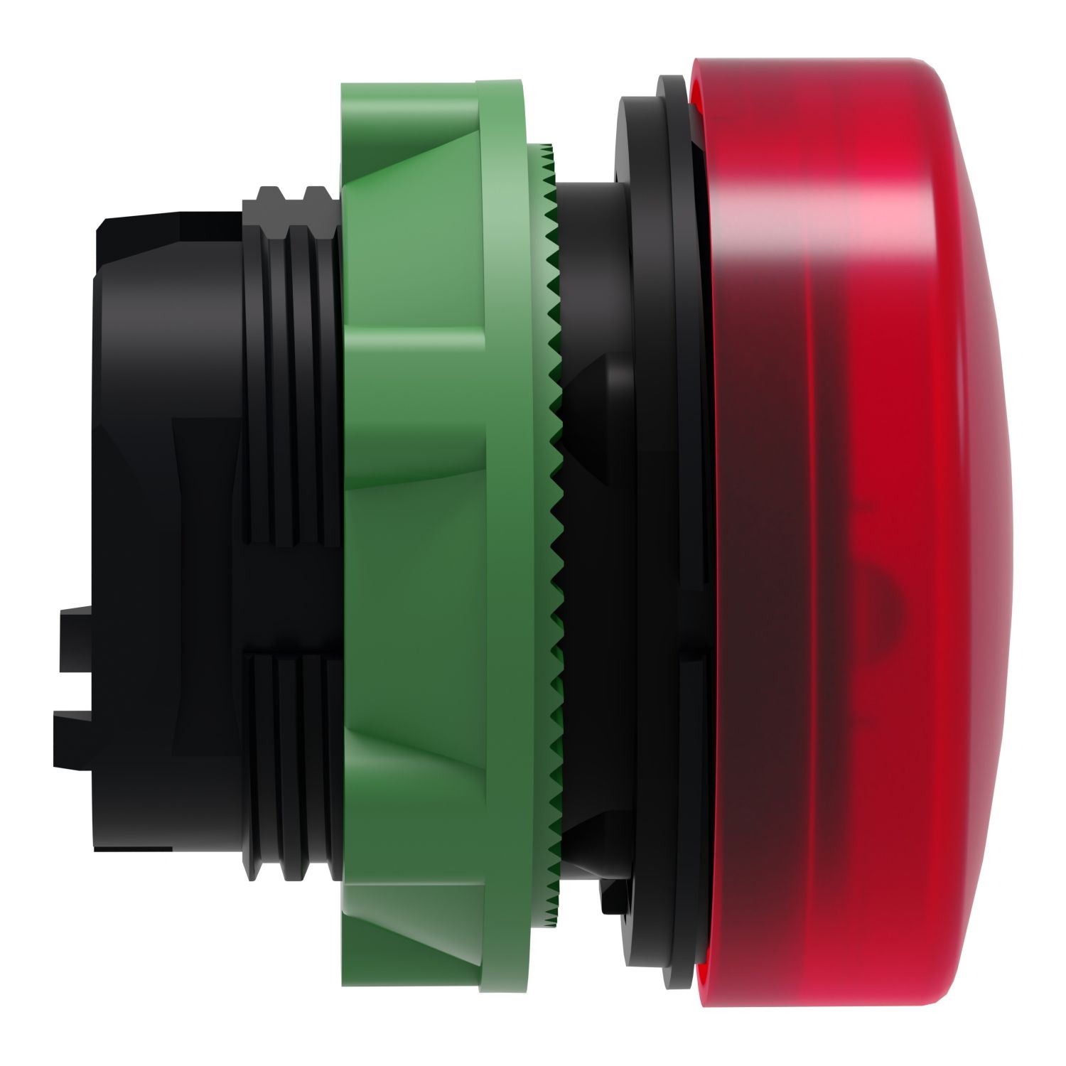 Picture of Head for Pilot light, Harmony XB5, plastic, red, 22mm, universal LED, plain lens