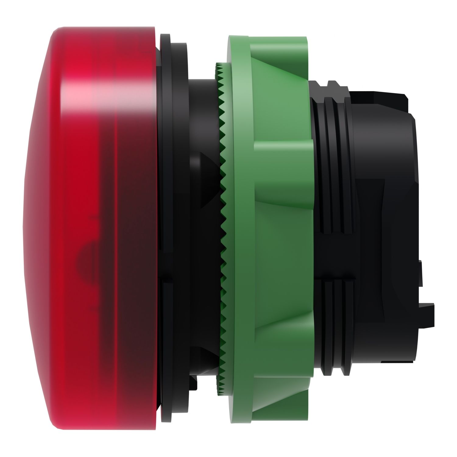 Picture of Head for Pilot light, Harmony XB5, plastic, red, 22mm, universal LED, plain lens