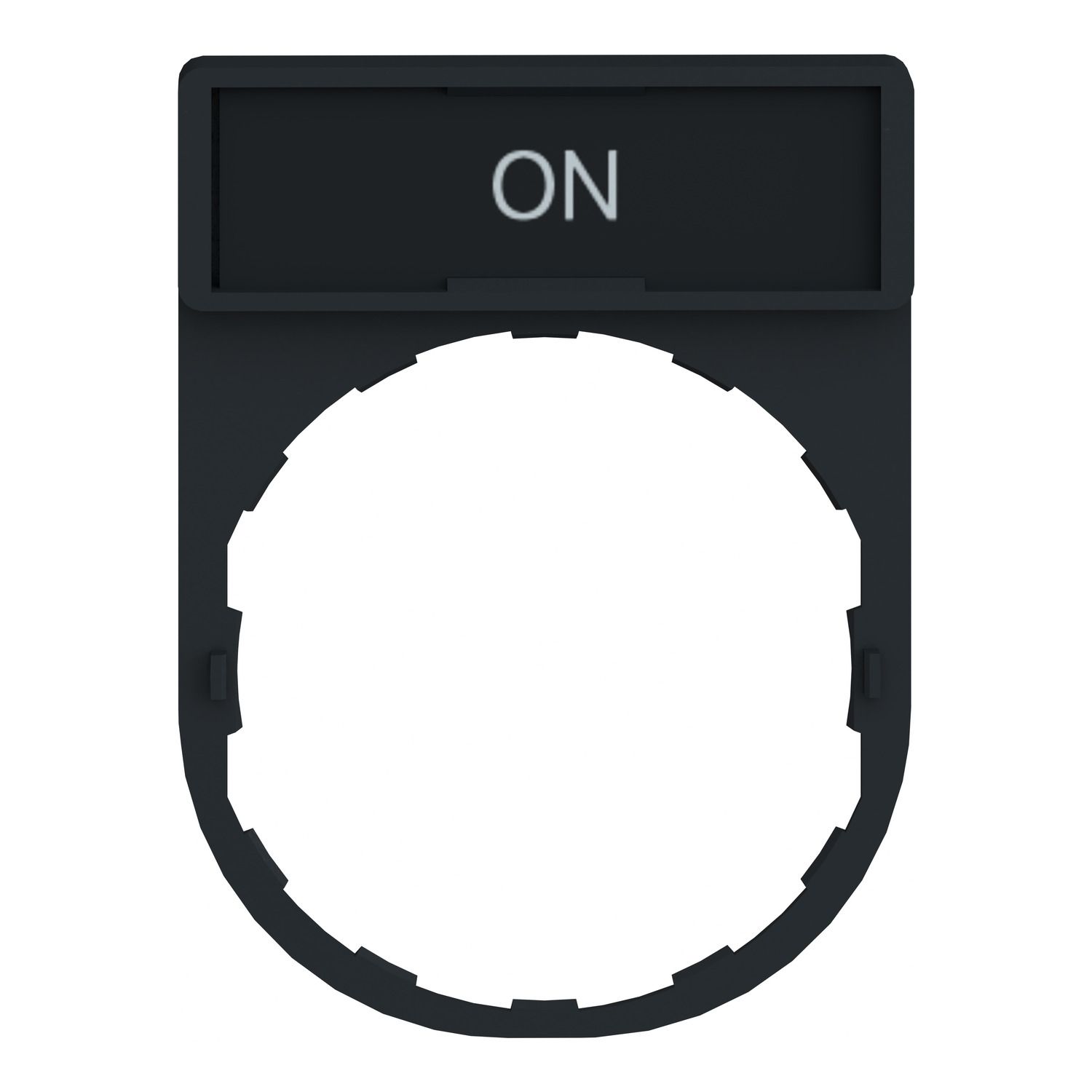 Picture of Legend holder 30x40mm, Harmony XB4, plastic, with legend 8x27mm, marked ON