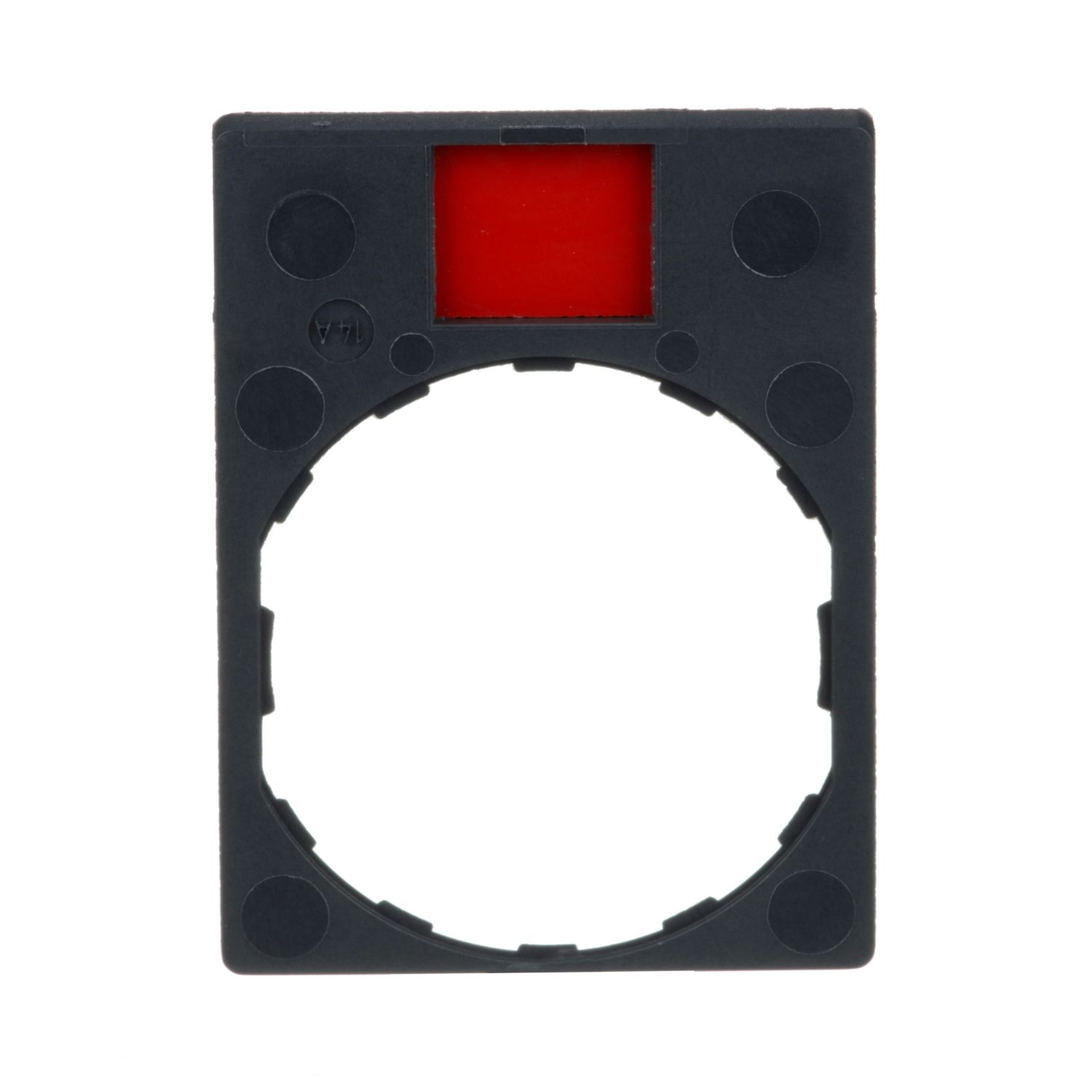 Picture of Legend holder, Harmony XB4, 30 x 40mm, plastic, 8 x 27mm legend, white marked HAND-OFF-AUTO