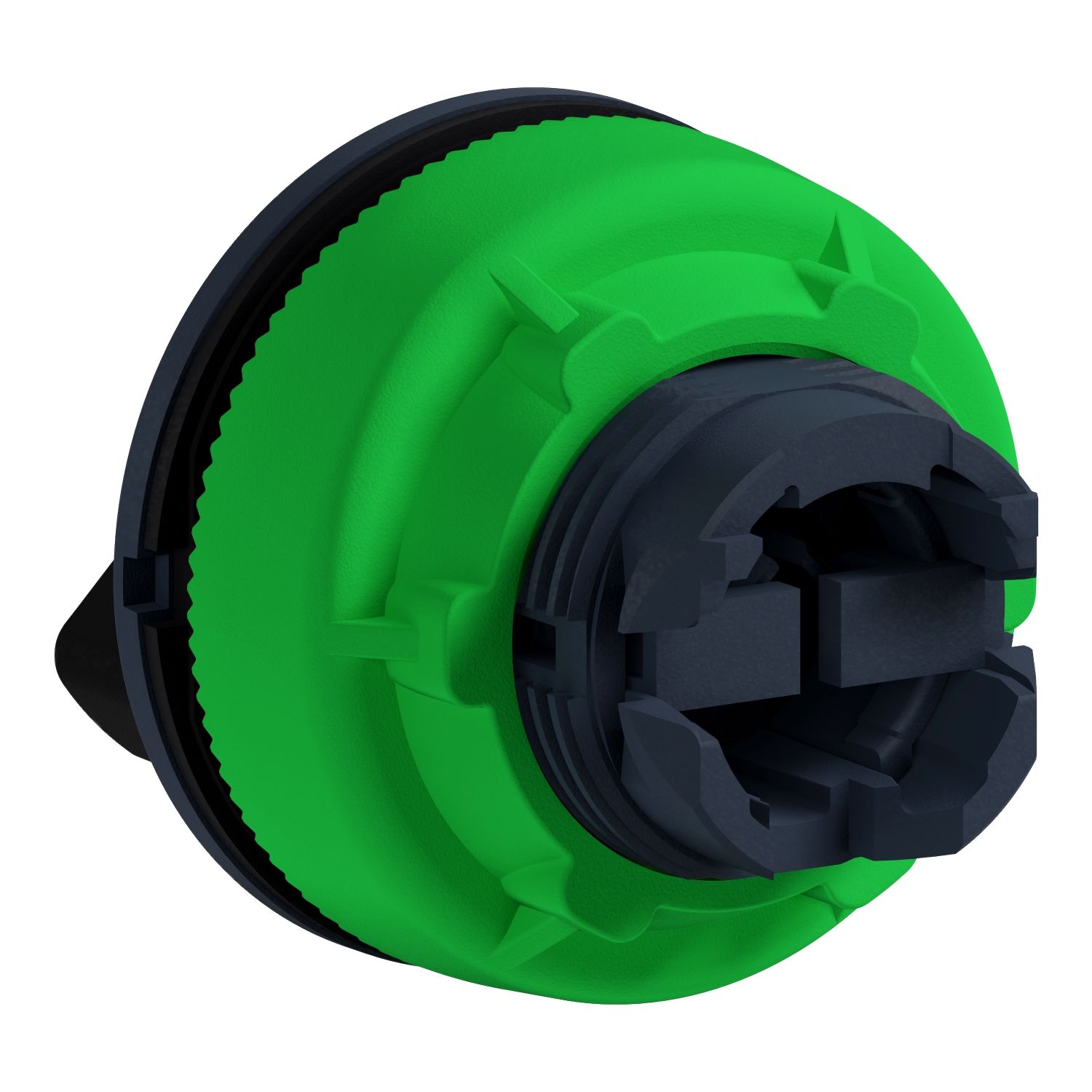 Picture of Antimicrobial Flush mounted selector switch head, Harmony XB5, plastic, black, 30mm, 2 positions, spring return right to left