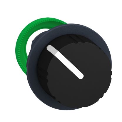 Picture of Head for selector switch, Harmony XB5, flush mounted black knurled knob 2 pos stay put