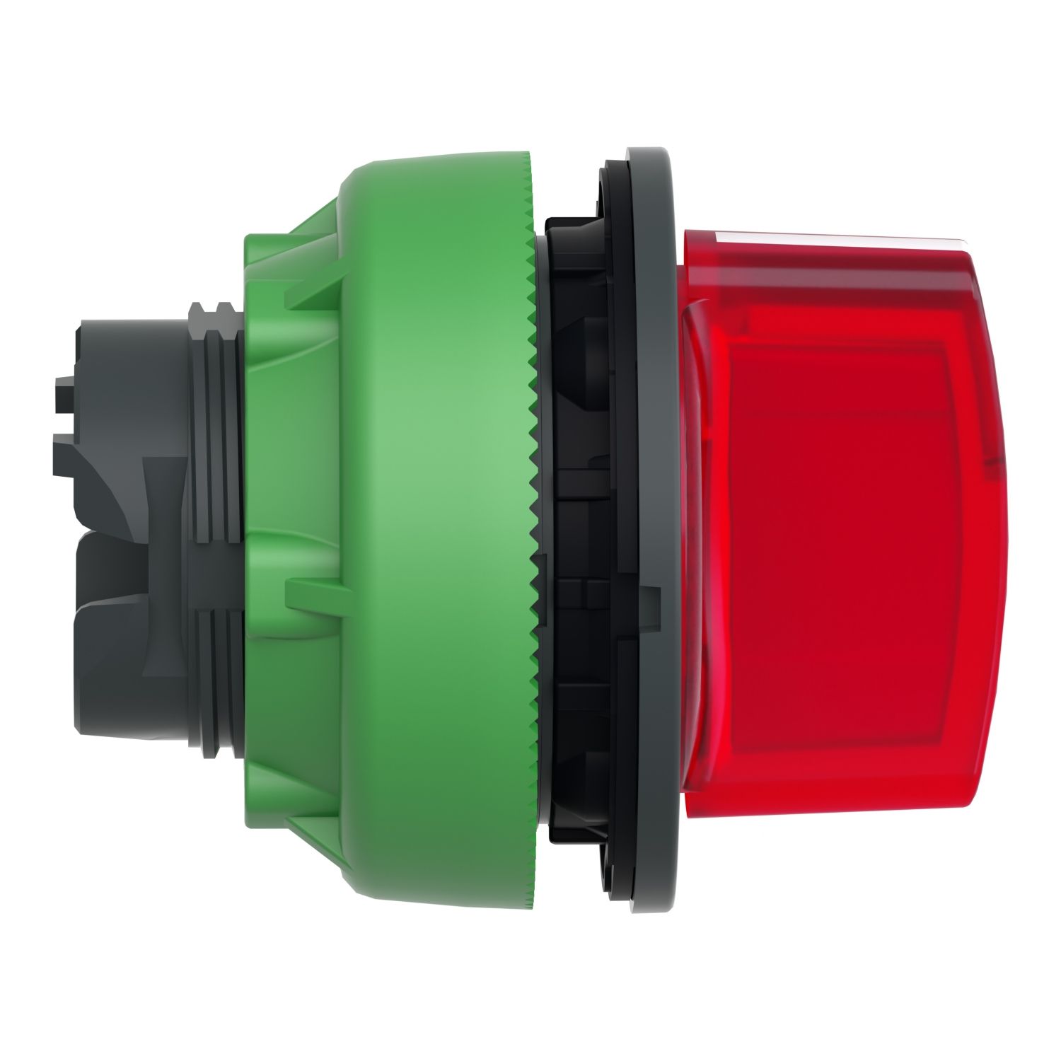 Picture of Head for illuminated selector switch, Harmony XB5, plastic, red handle, universal LED, 3 positions, to center