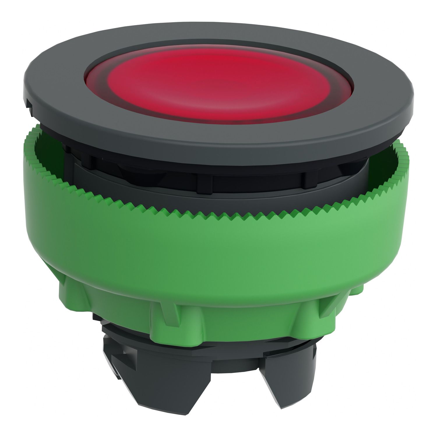 Picture of Head for pilot light, Harmony XB5, antimicrobial, plastic, red, 30mm, universal LED, plain lens