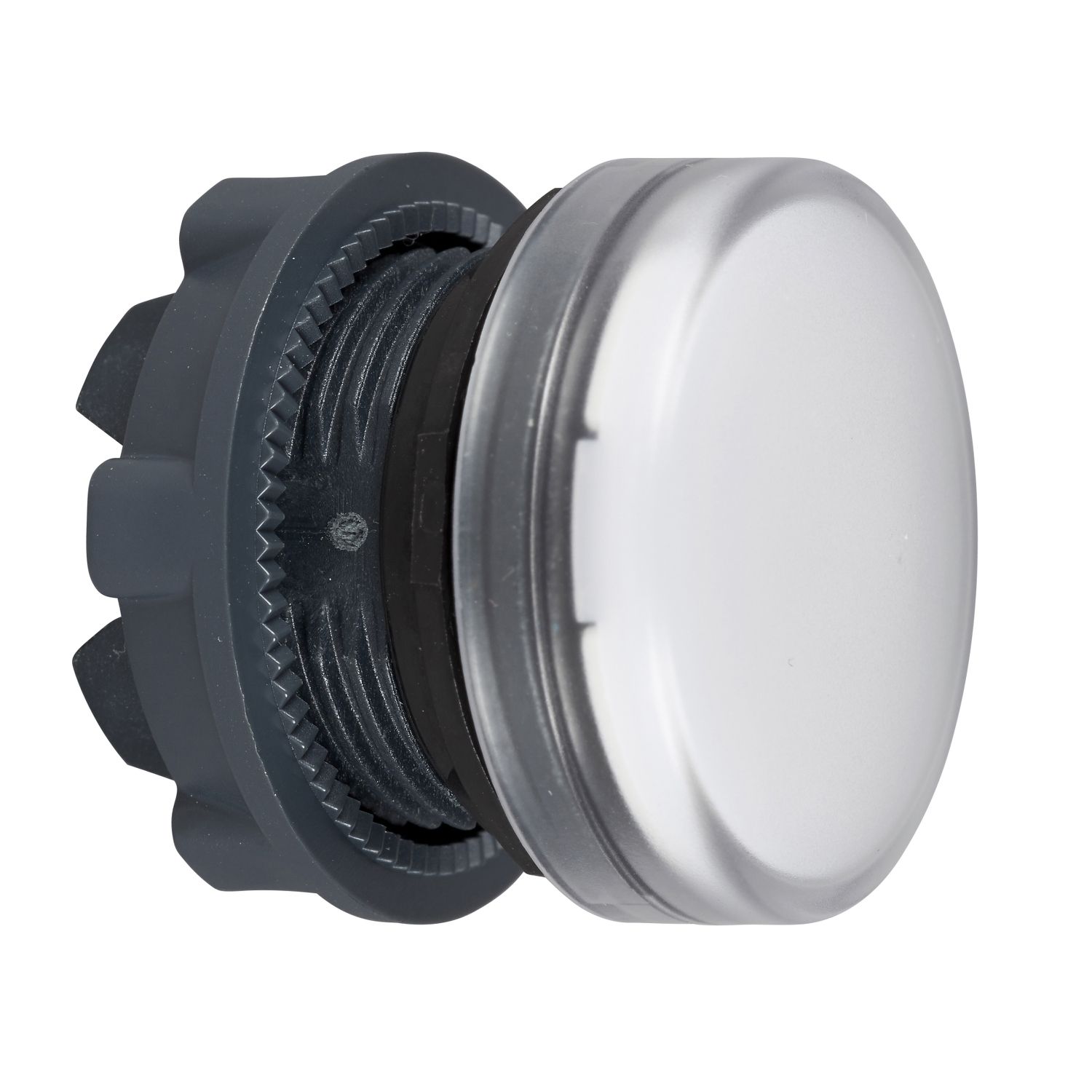 Picture of Head for pilot light, Harmony XB5, metal, white, 22mm, plain lens for BA9s bulb