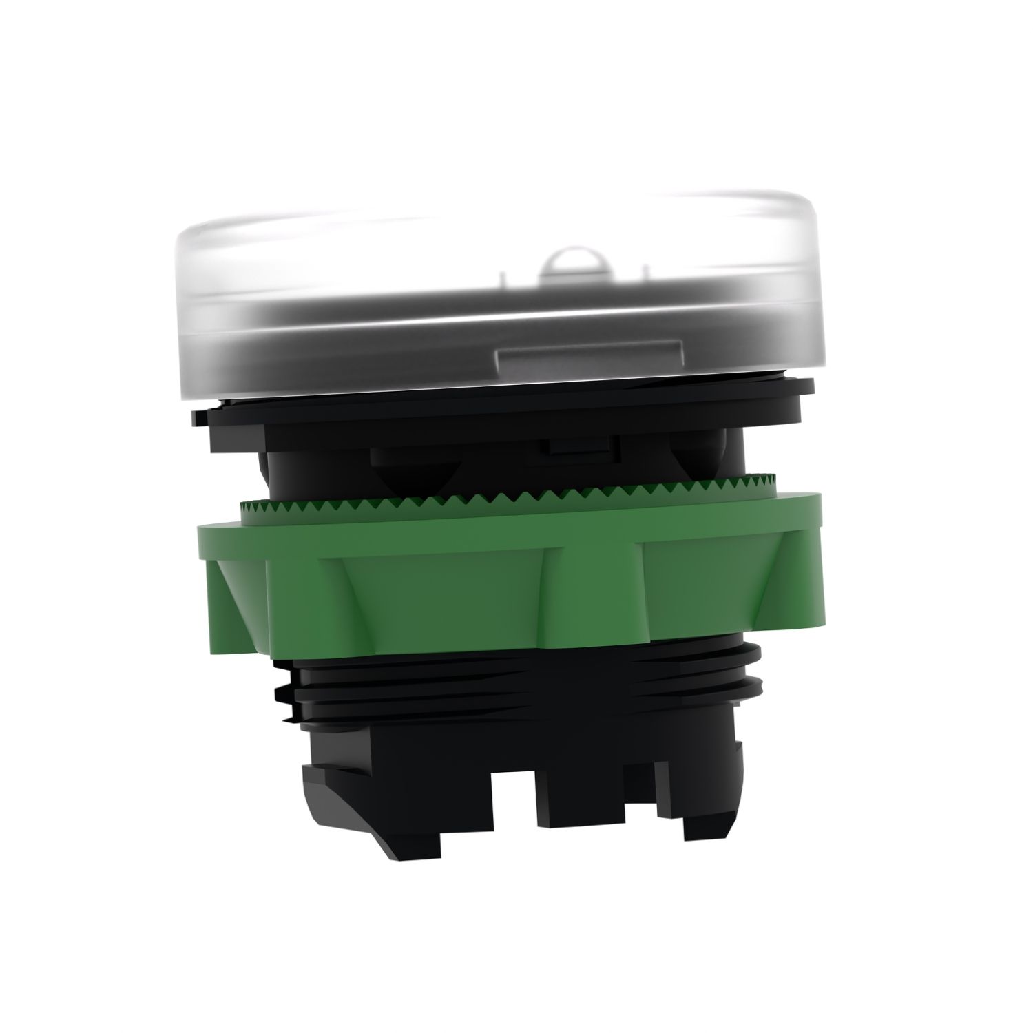 Picture of Head for pilot light, Harmony XB5, metal, white, 22mm, plain lens for BA9s bulb