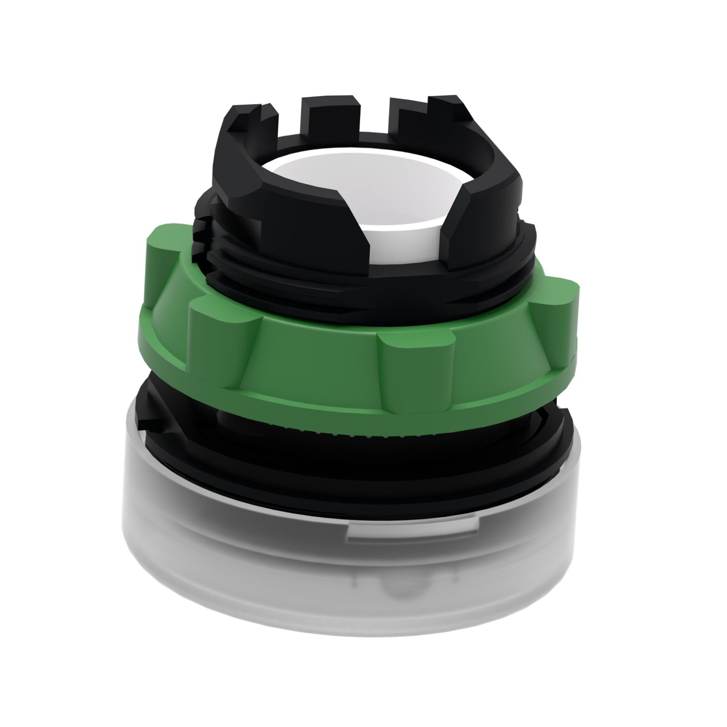 Picture of Head for Pilot light, Harmony XB5, plastic, white, 22mm, universal LED, plain lens