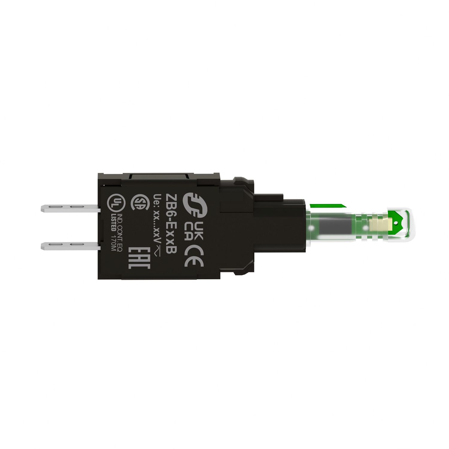 Picture of Complete body for pilot lights, Harmony XB6, white light block with body fixing collar with integral LED 12...24V