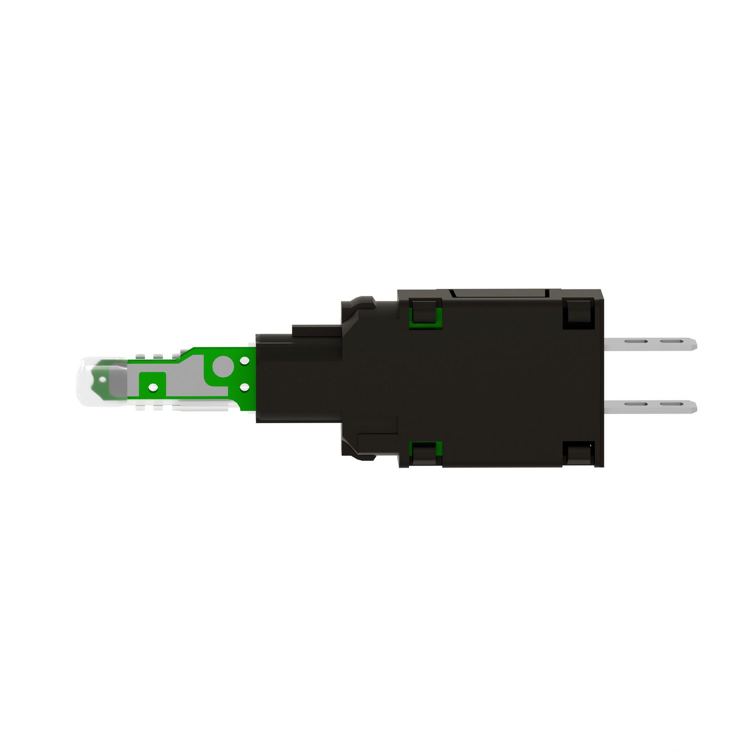 Picture of Complete body for pilot lights, Harmony XB6, green light block with body fixing collar with integral LED 12...24V