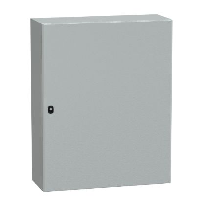 Picture of Wall mounted steel enclosure, Spacial S3D, plain door, with mounting plate, 1000x800x300mm, IP66, IK10