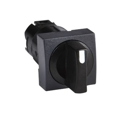 Picture of Head for selector switch, Harmony XB6, black square 16mm 2 positions 60degrees, stay put