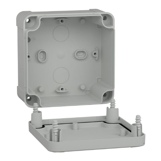 Picture of ABS box, Thalassa, IP66 IK07 RAL7035 Int.H105W105D55 Ext.H116W116D62 Opaque cover H10