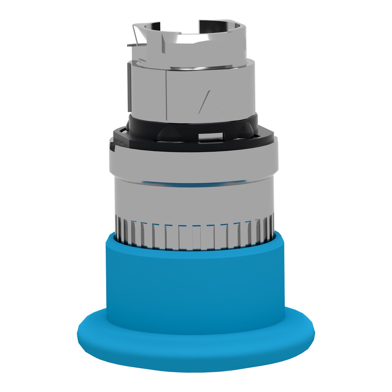 Picture of Head for non illuminated push button, Harmony XB4, blue mushroom 40mm, 22mm, latching, push-pull to release, unmarked