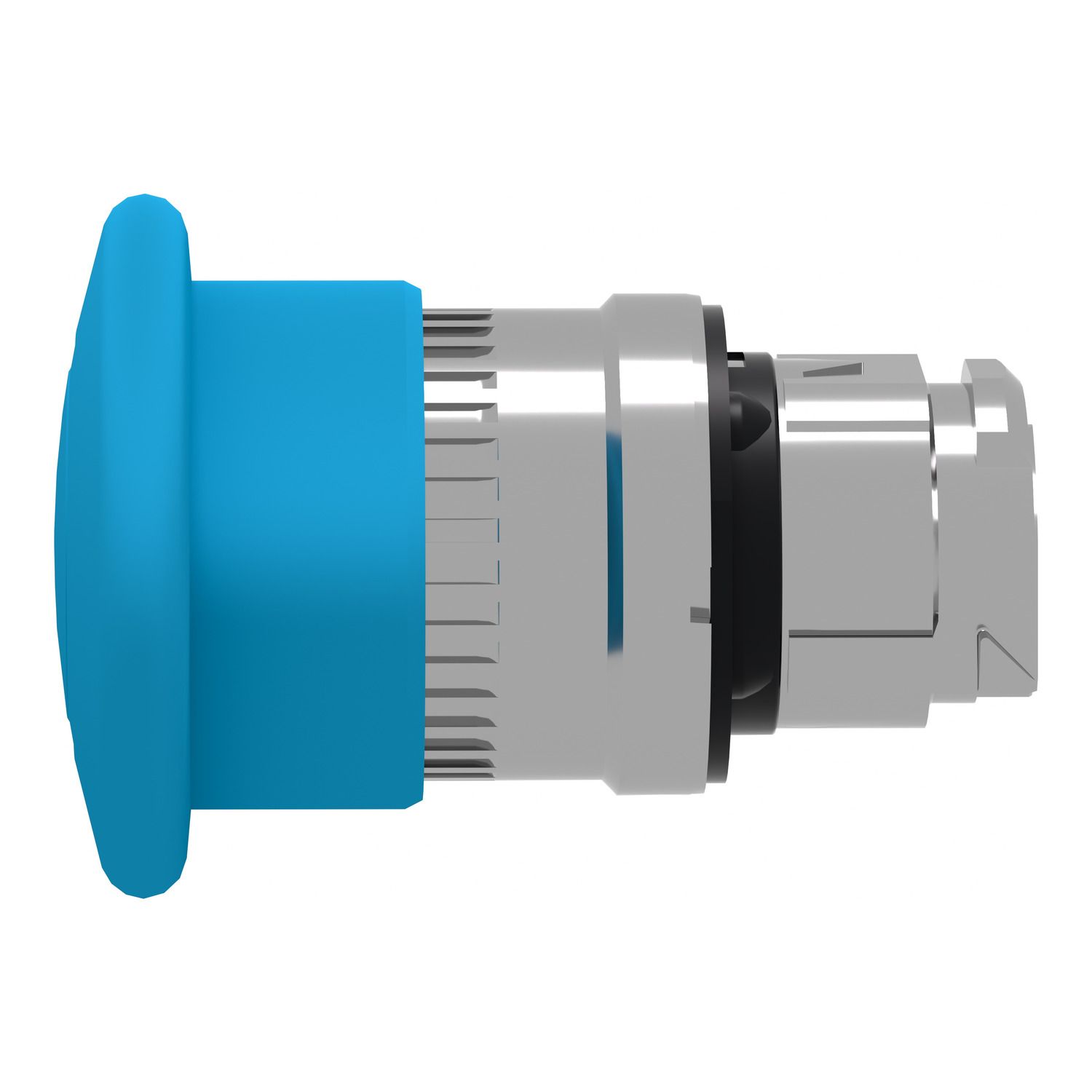 Picture of Head for non illuminated push button, Harmony XB4, blue mushroom 40mm, 22mm, latching, push-pull to release, unmarked