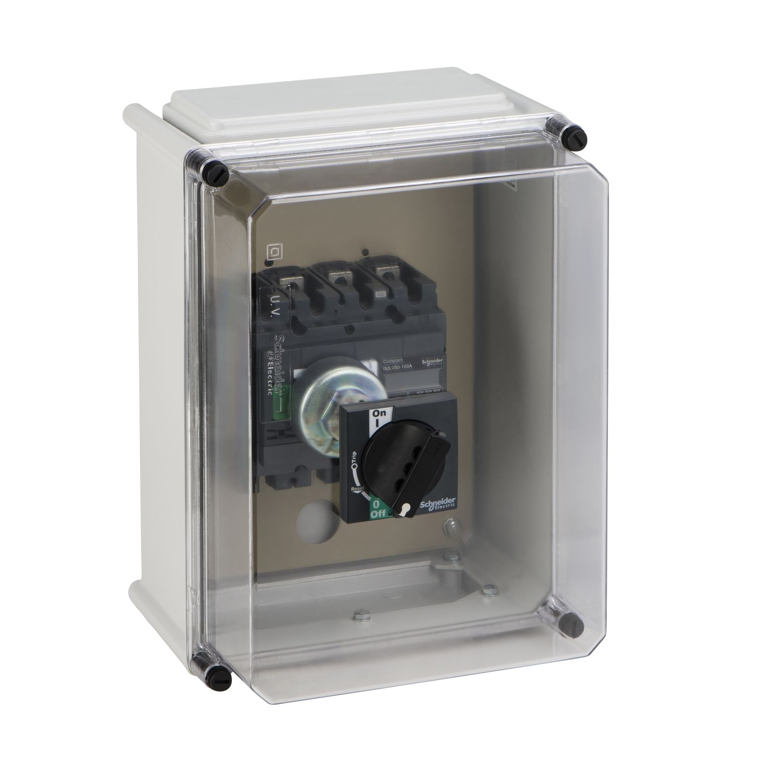 Picture of individual enclosure, Compact INS250, INS250, extended standard rotary handle, plastic, IP55