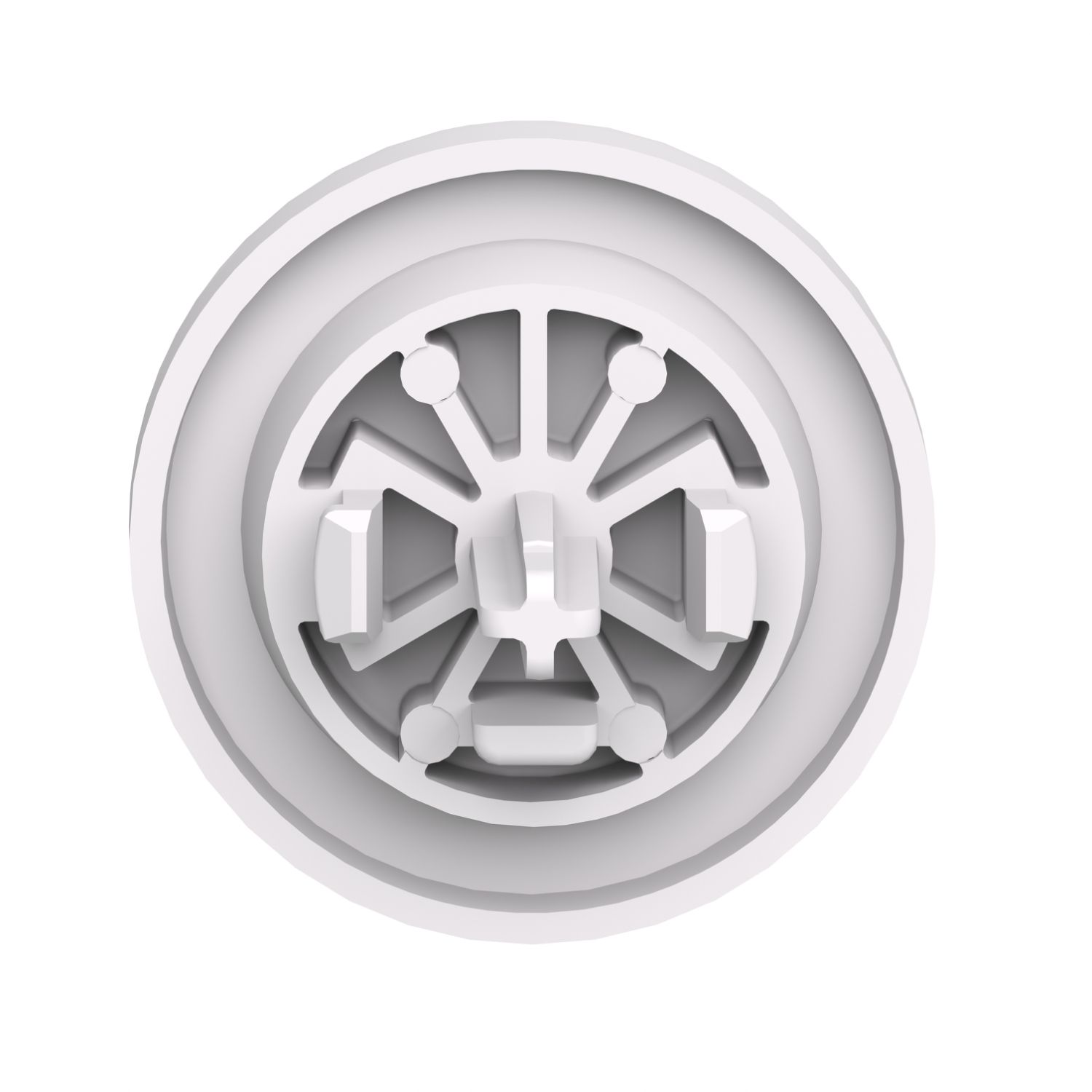 Picture of Antimicrobial plain cap, Harmony XB5, Harmony XB4, white, for flush mounted push button