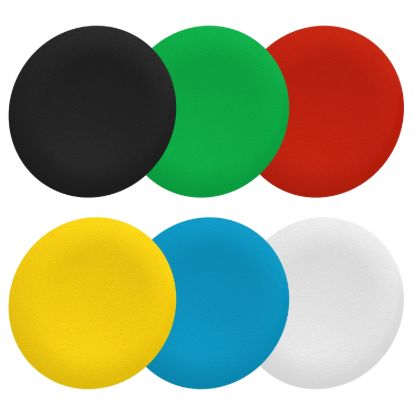Picture of Push button cap, Harmony XB5, Harmony XB4, antimicrobial, set of 6 colors plain cap for flush mounted push button
