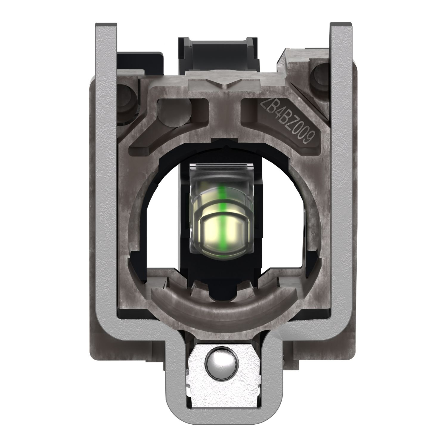 Picture of Complete body light block assembly, Harmony XB4, metal, universal LED, screw clamp terminals, 12V AC DC