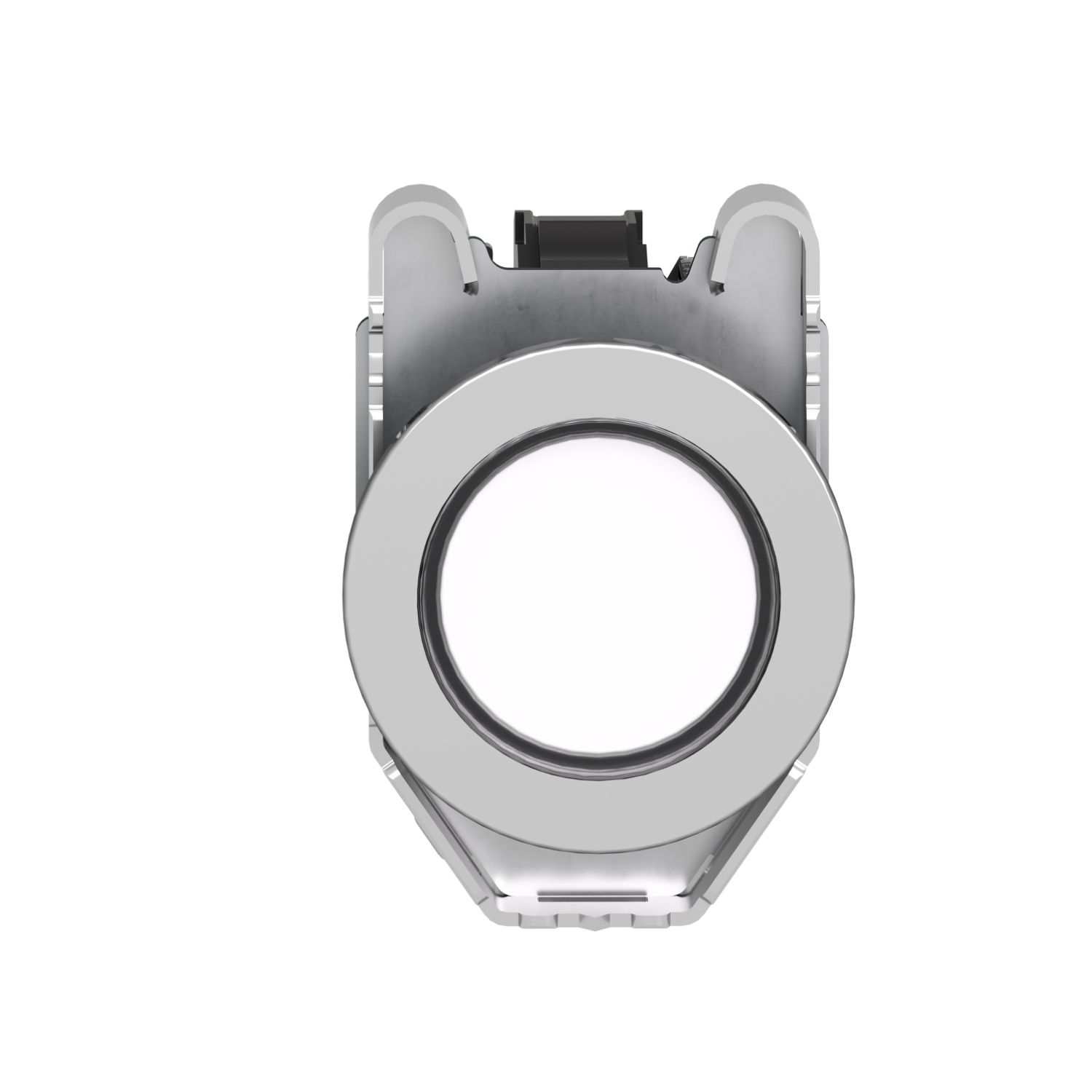 Picture of Pilot light, Harmony XB4,metal, white flush mounted, 30mm, universal LED, plain lens, 110...120V AC