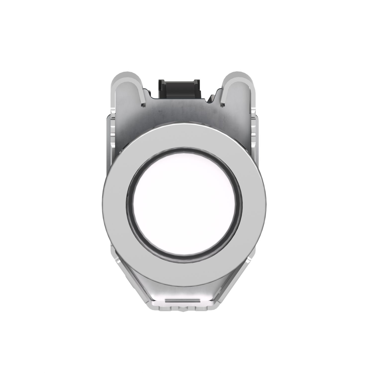 Picture of Pilot light, Harmony XB4,metal, white flush mounted, 30mm, universal LED, plain lens, 230...240V AC