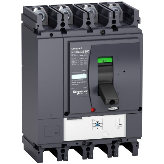 Picture of Circuit breaker, ComPact NSX630S DC, MP3, 630A, 4 poles 3d