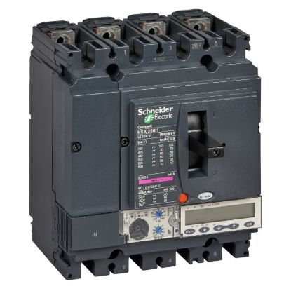 Picture of Circuit breaker, ComPact NSX100H, 70kA/415VAC, MicroLogic 5.2A trip unit 100A, 4 poles 4d