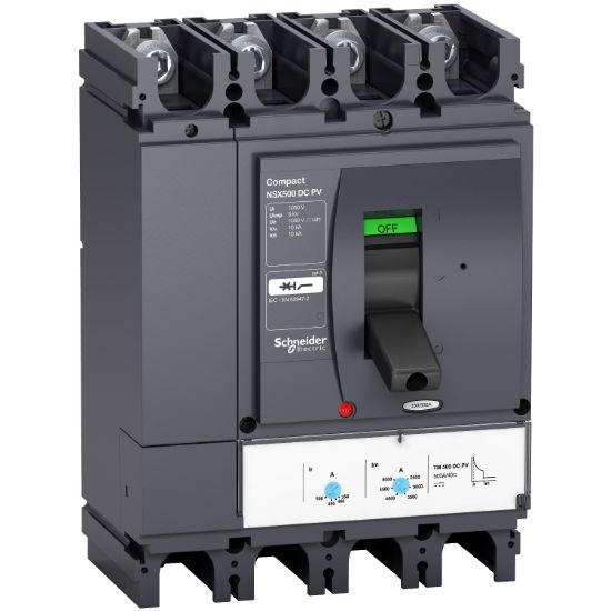 Picture of Circuit breaker, ComPact NSX400 DC PV, 400A, 1000V, TM-D trip unit, 4 poles