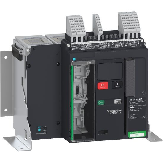 Picture of Circuit breaker  frame, MasterPact MTZ1 08H3 fixed for MicroLogic X, 800A, 66kA/415VAC  (Icu), 4P