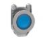 Picture of Head for pilot light, Harmony XB4, metal, blue flush mounted, 30mm, universal LED, plain lens