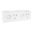 Picture of Switched Socket outlet, Clipsal - Max 4, DIN Mounted 2 Gang 10 A 250 V 3 pin 8 module double pole
