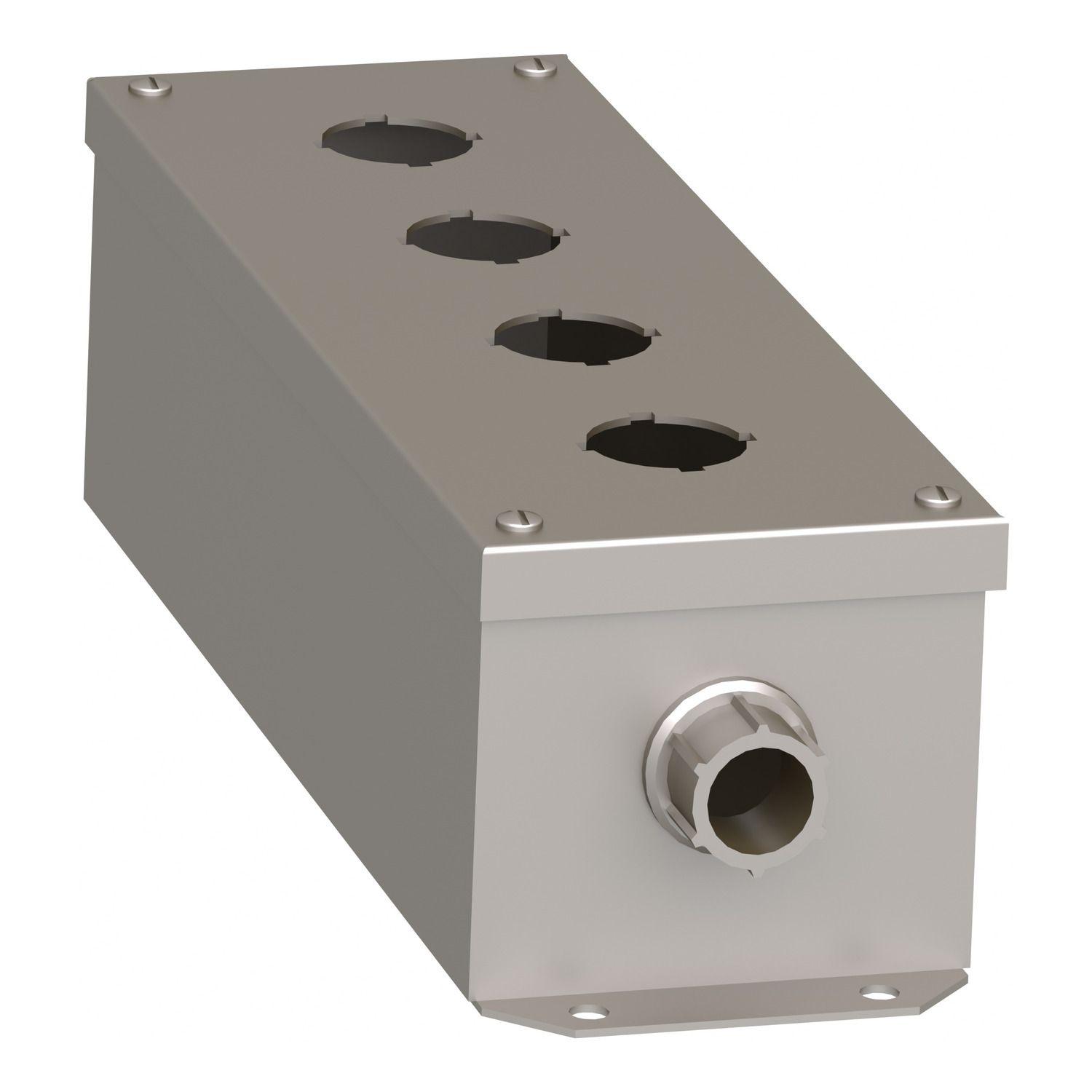 Picture of Empty enclosure control station, Harmony 9001K, Harmony 9001SK, stainless steel, 4 cut outs, 30mm