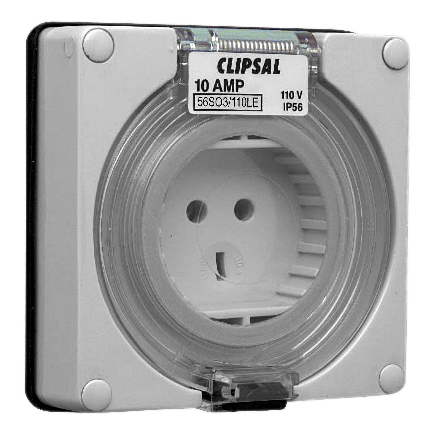 Picture of Socket Outlet, Clipsal - 56 Series, Surface 3 PIN 110V Less Enclosure