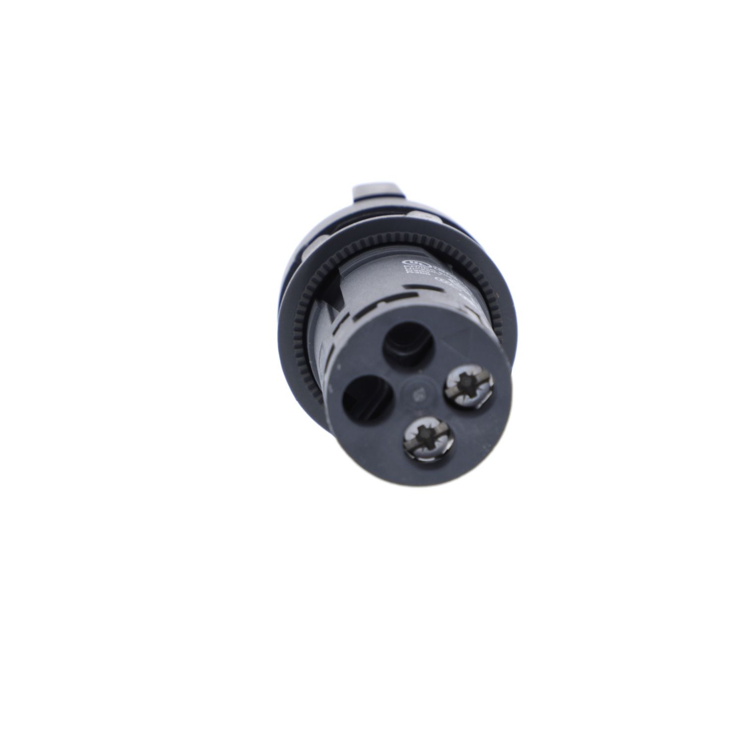 Picture of Monolithic selector switch, Harmony XB7, plastic, black, 22mm, stay put, 2 positions, stay put, 1NO+1NC