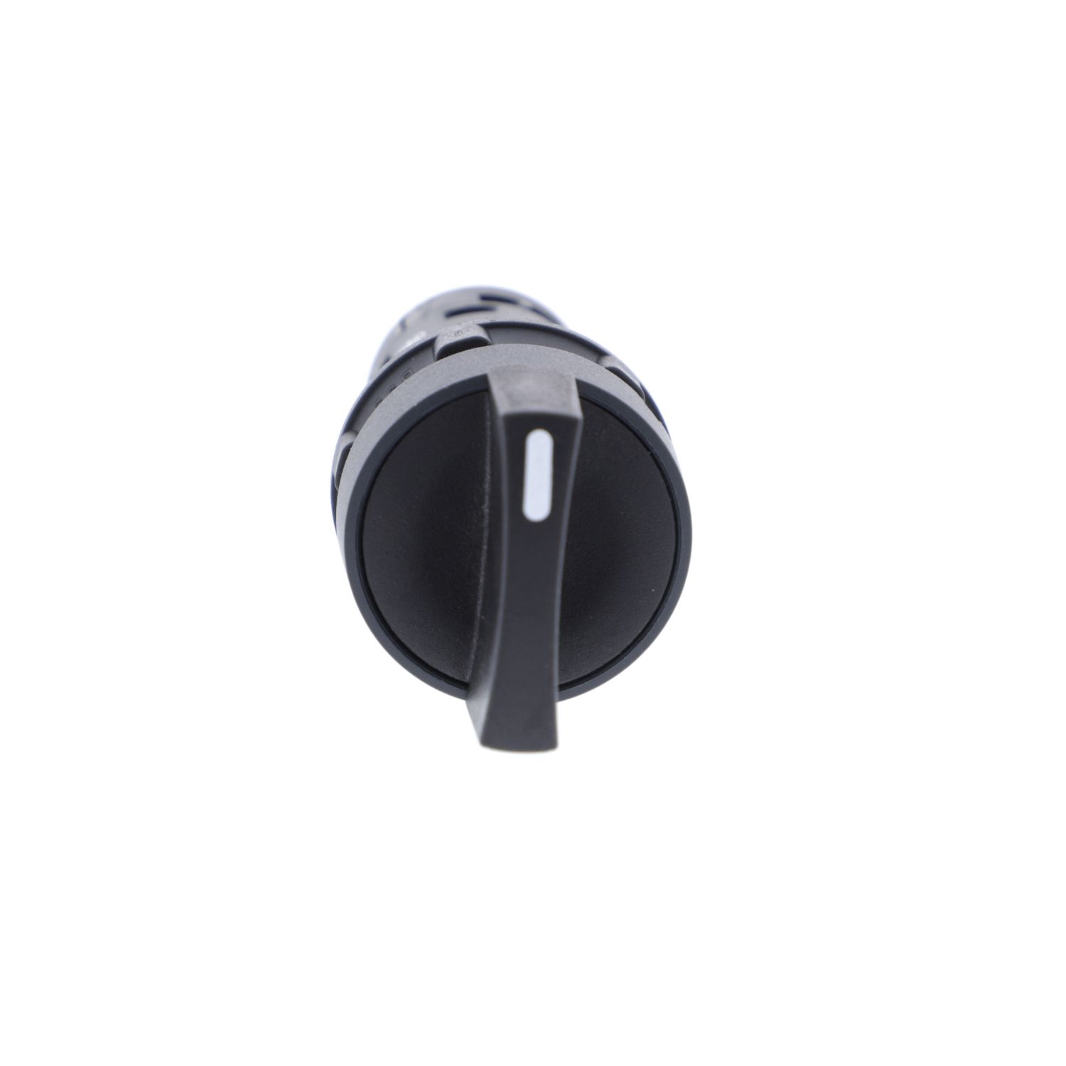 Picture of Monolithic selector switch, Harmony XB7, plastic, black, 22mm, stay put, 2 positions, stay put, 1NO+1NC
