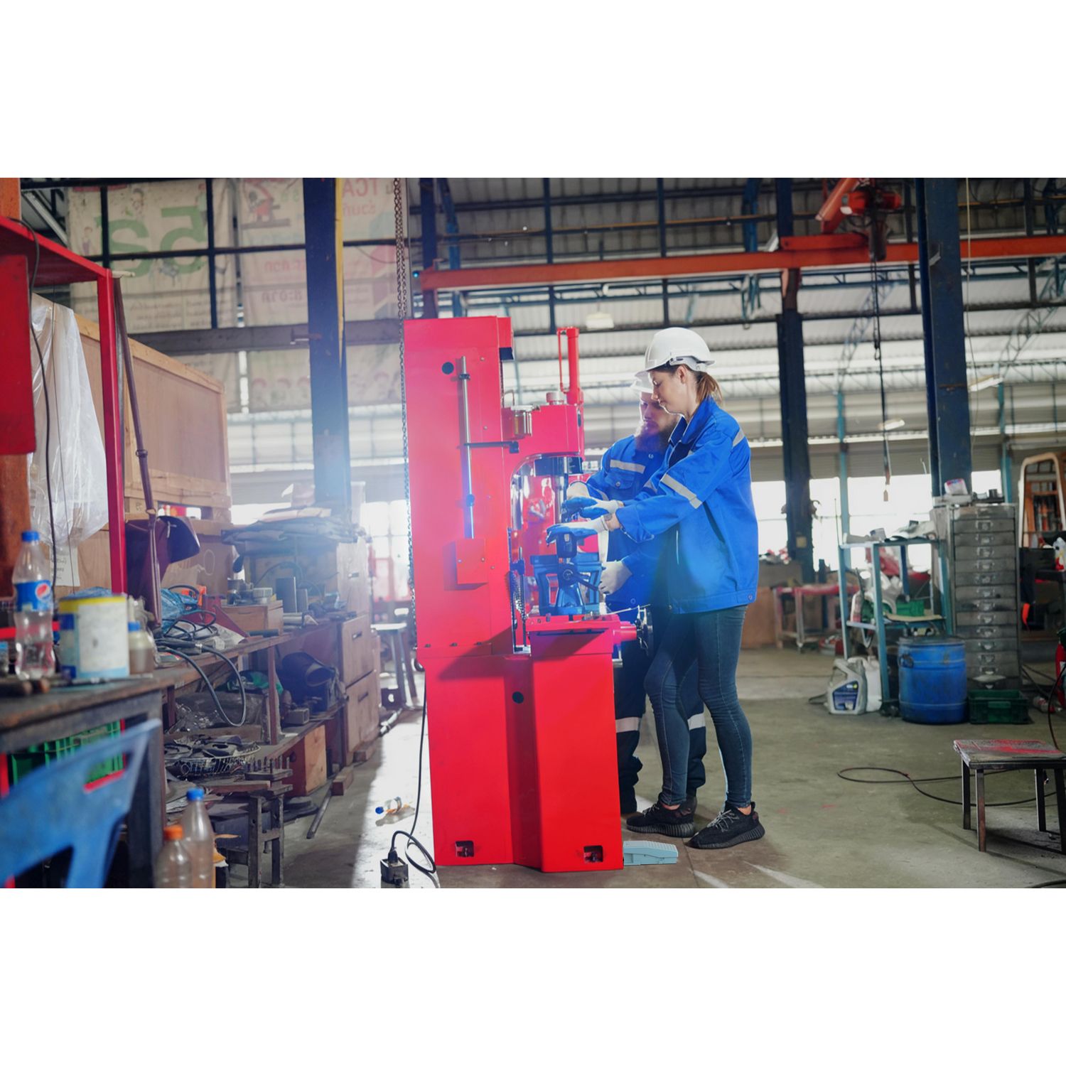 Picture of Single foot switch, Harmony XPE, plastic, black, without cover, 1 step, 1 contact 1NC+NO, IP43