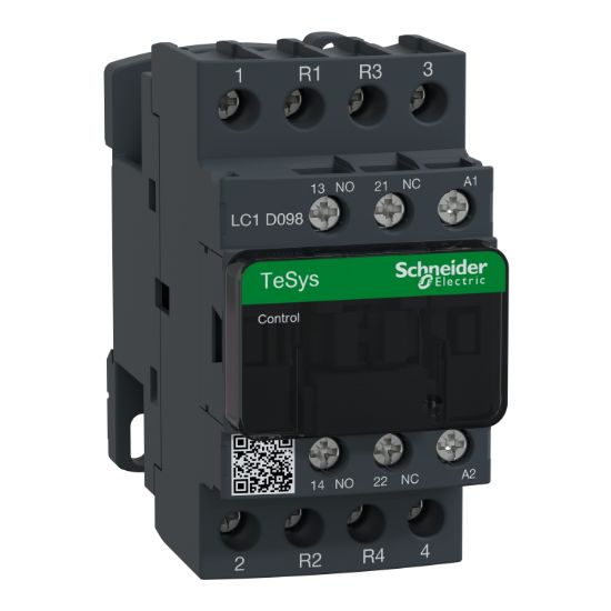 Picture of Contactor, TeSys Deca, 4P(2NO+2NC), AC-1, <=440V, 40A, 110V AC 50/60Hz coil, screw clamp terminal