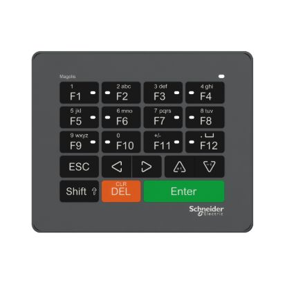 Picture of USB keyboard - 12 function - keys with LEDs integrated - alphanumeric input