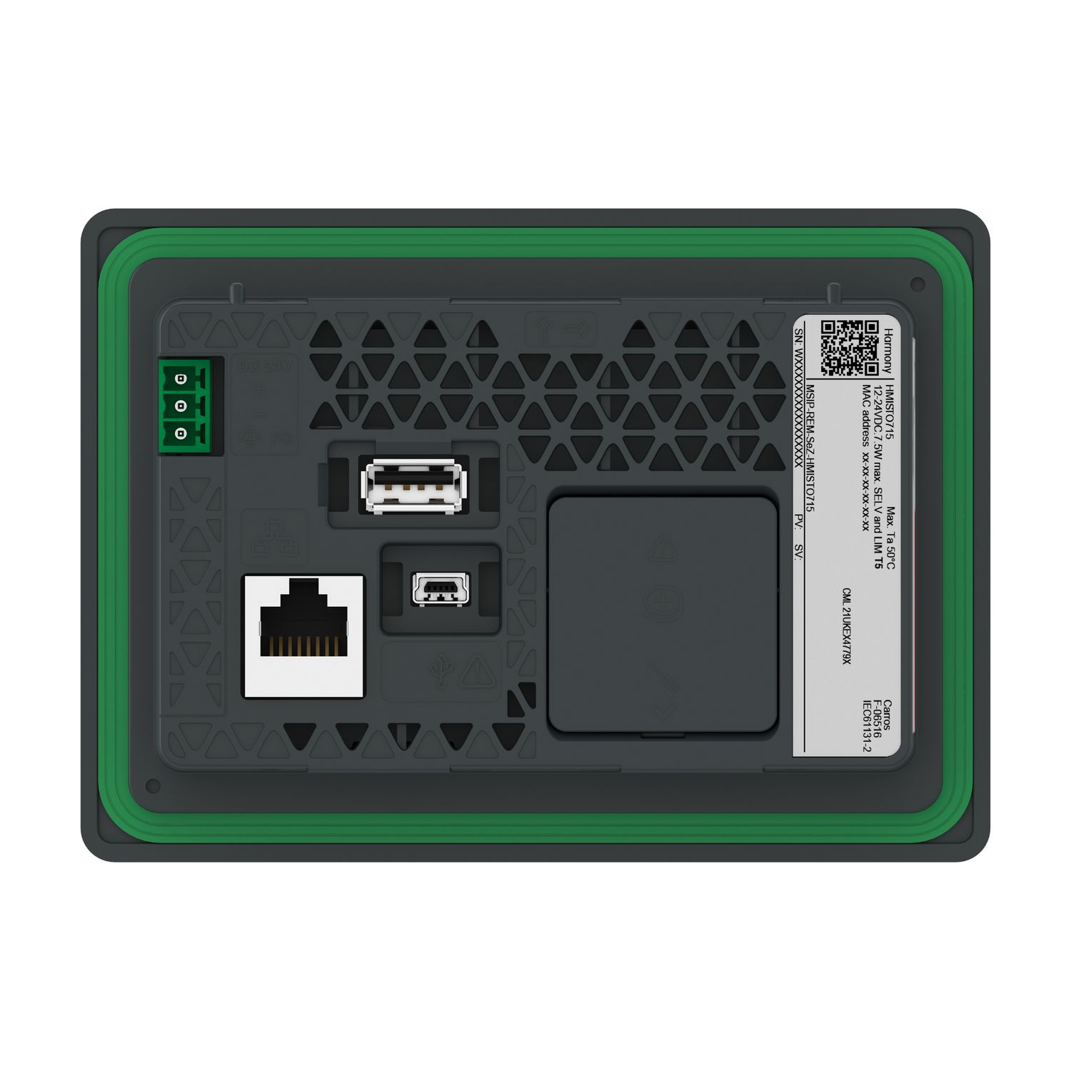 Picture of touch panel screen, Harmony STO & STU, 4.3inch wide, RS 232/485 RJ45