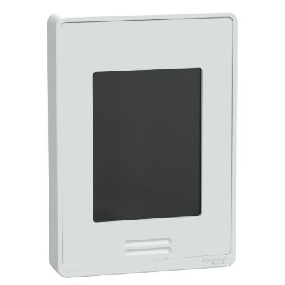 Picture of Line-Voltage Fan Coil Room Controller: BACnet MS/TP, RH sensor & control, PIR motion sensor, White Case/Fascia