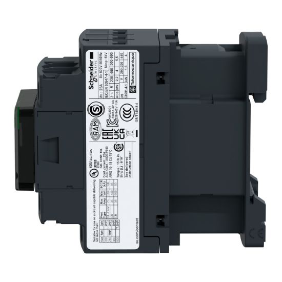 Picture of Contactor, TeSys D, 3P(3 NO), AC-3/AC-3e, 0 to 440V, 18A, 380VAC 50/60Hz coil