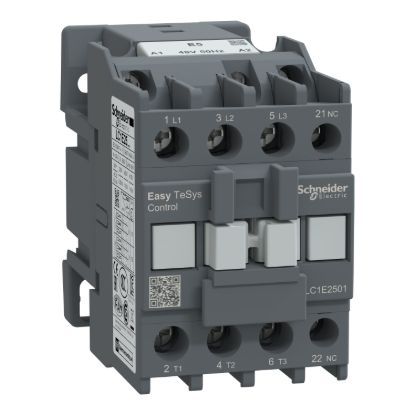Picture of Contactor,Easy TeSys Control,LC1E,3P(3NO),AC-3/AC-3e,<=440V,25A,48V AC coil,50Hz,1NC auxiliary contact