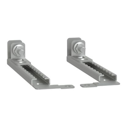 Picture of set of 4 step slides with brackets for adjustment of m.plate in PLM 64