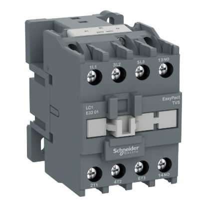 Picture of Contactor,Easy TeSys Control,LC1E,3P(3NO),AC-3/AC-3e,<=440V,38A,48V AC coil,50Hz,1NO auxiliary contact