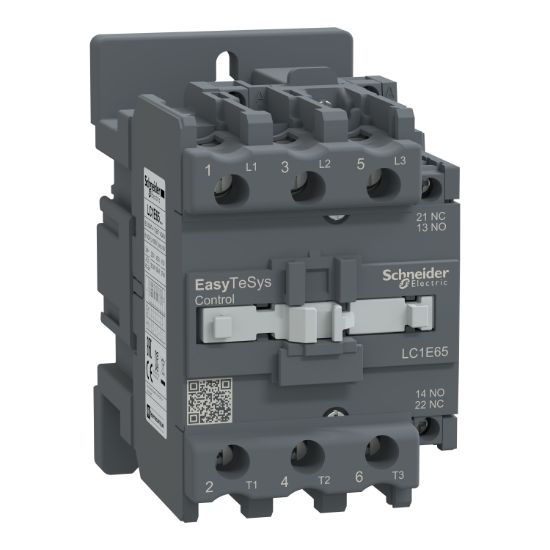 Picture of Contactor,Easy TeSys Control,LC1E,3P(3NO),AC-3,<=440V,65A,24V AC coil,50Hz