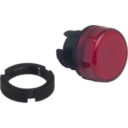 Picture of Head for pilot light, Harmony XAC, for incandescent bulb, plastic, red cap, 22mm