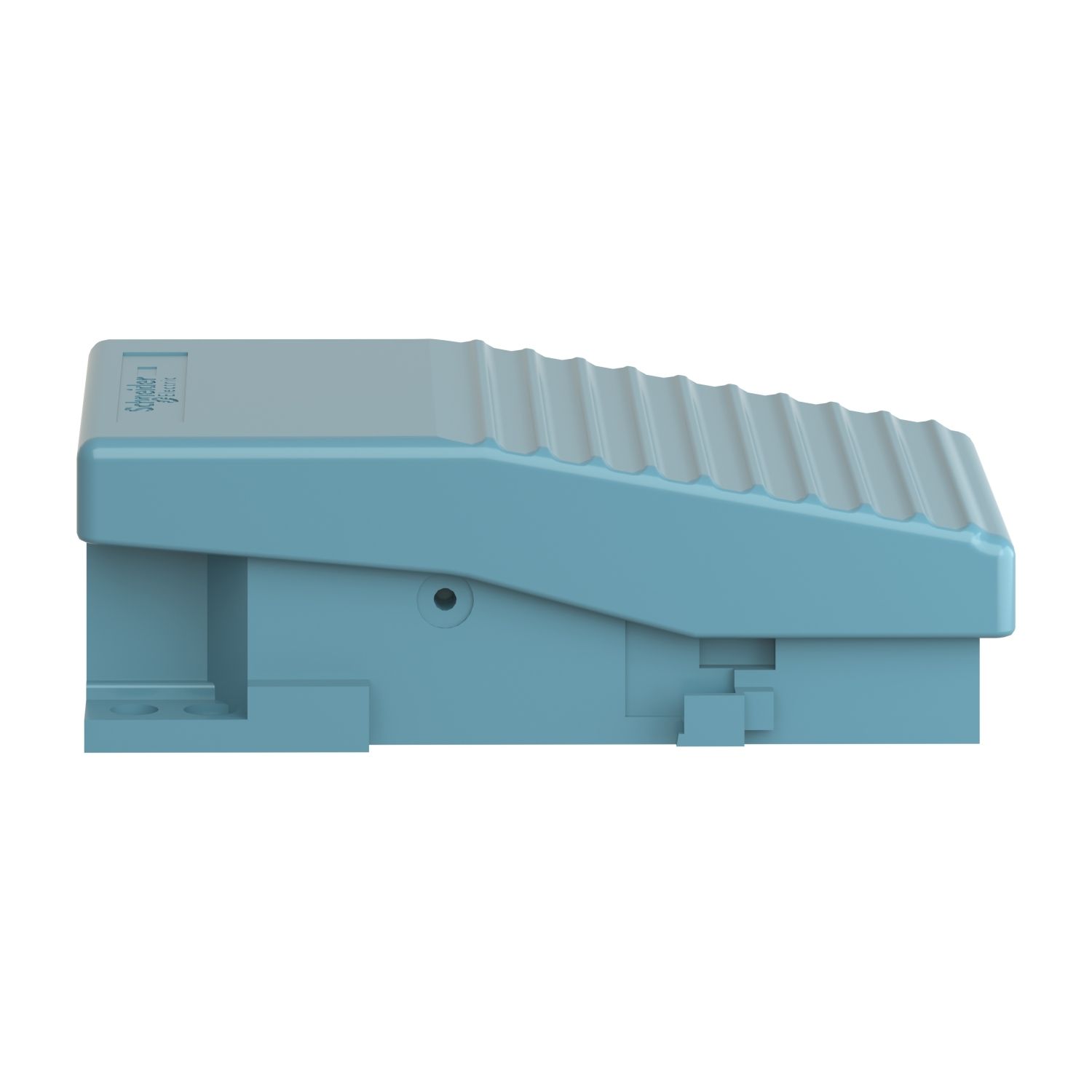 Picture of Single foot switch, Harmony XPE, metal, blue, without cover, 2 steps, 2 contacts 1NC+NO, IP66