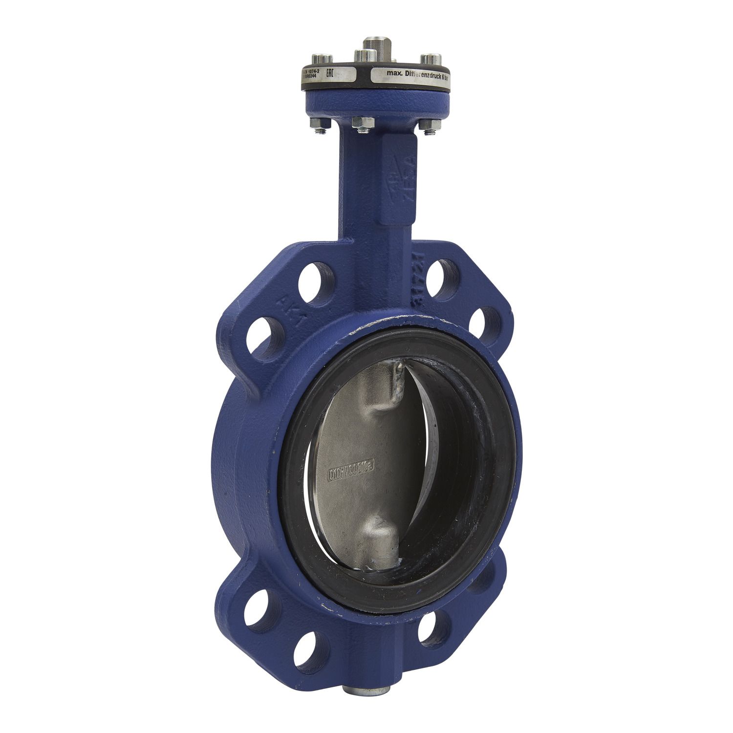 Picture of VF208W Butterfly Valve, 2-Way, DN200, Wafer Flanged, 316 Stainless Steel Disc, EPDM Liner, Kvs 3450mÂ³/h, Max âˆ†P 300 kPa.