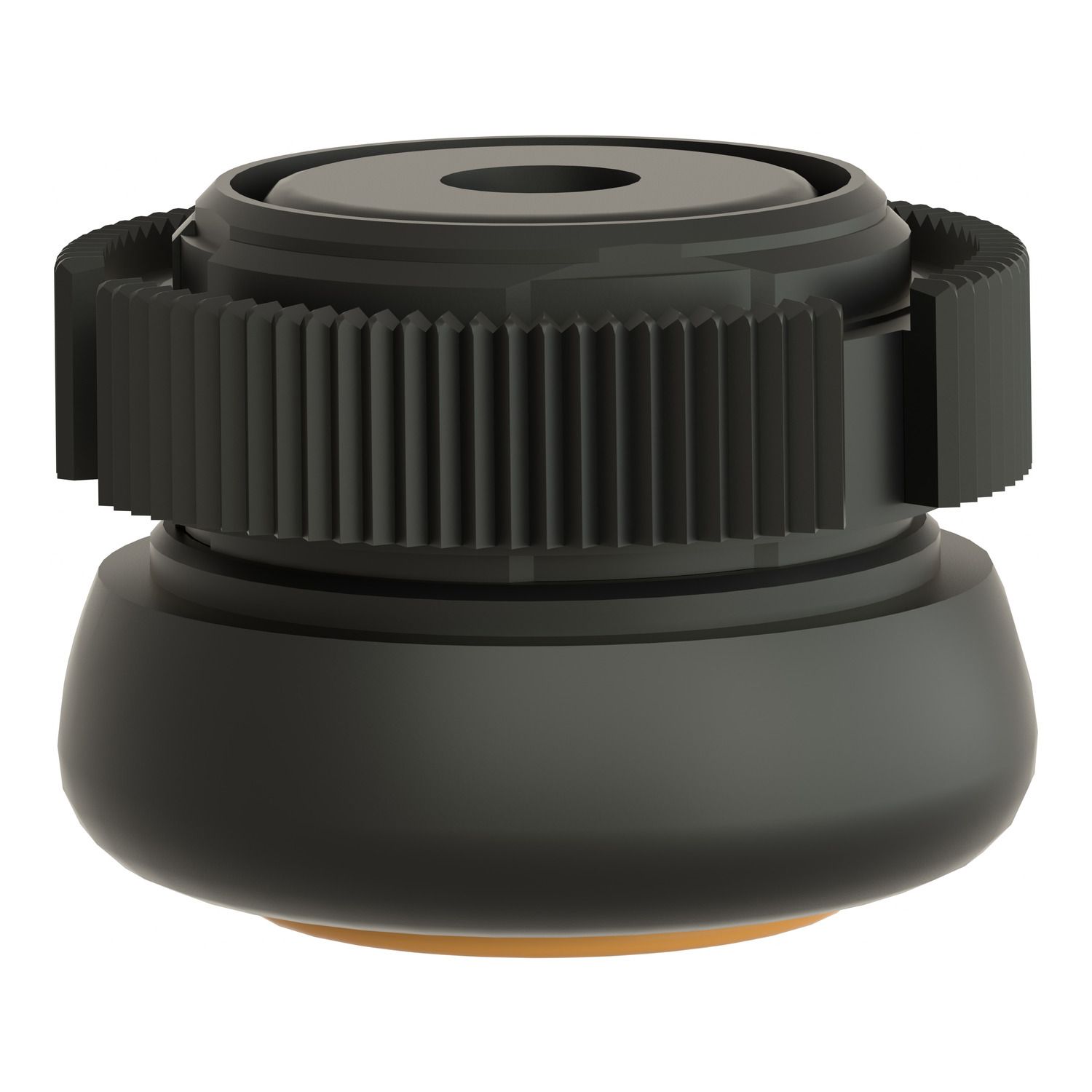 Picture of Head for push button, Harmony XAC, plastic, yellow, booted, spring return