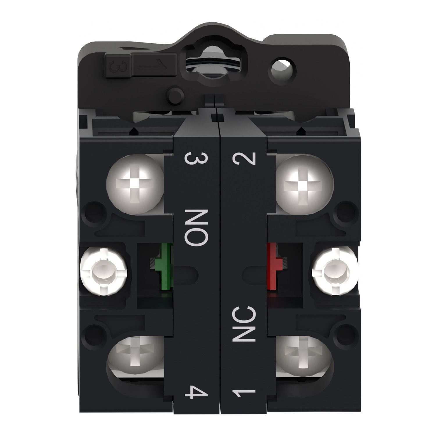 Picture of Complete selector switch, Easy Harmony XA2, plastic, black, 22mm, 2 positions, stay put, 1NO + 1NC