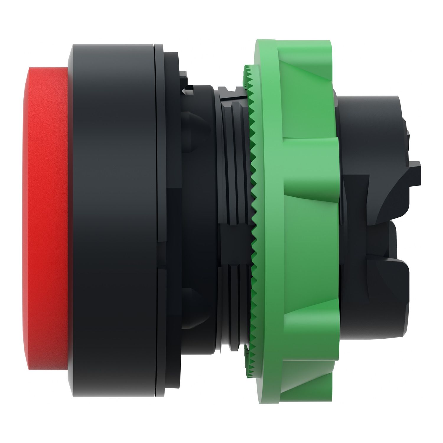 Picture of Projecting push button head 40mm, Harmony XB5, plastic, red, 22mm, spring return, marked O